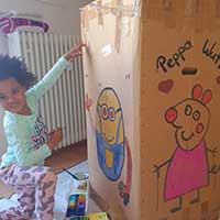 Kindergartenkinder im Frühjahr 2020 im Homeoffice :)