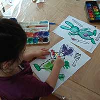 Kindergartenkinder im Frühjahr 2020 im Homeoffice :)